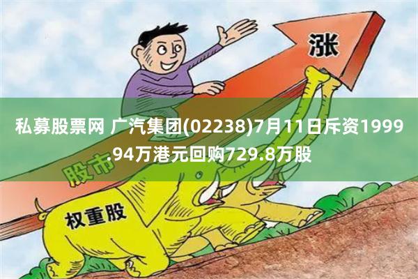 私募股票网 广汽集团(02238)7月11日斥资1999.94万港元回购729.8万股