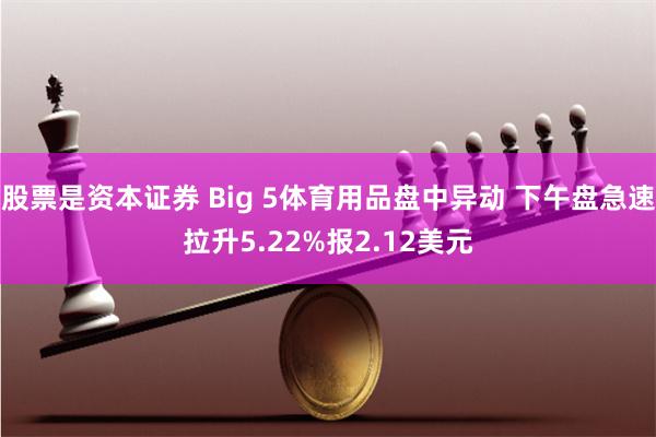 股票是资本证券 Big 5体育用品盘中异动 下午盘急速拉升5.22%报2.12美元