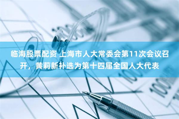 临海股票配资 上海市人大常委会第11次会议召开，黄莉新补选为第十四届全国人大代表